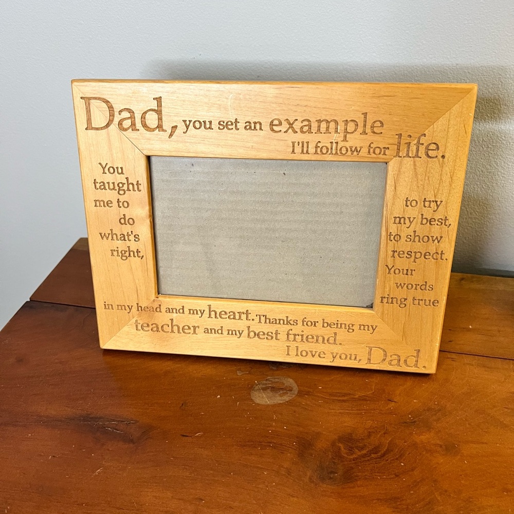 Wooden “Dad” frame 4x6